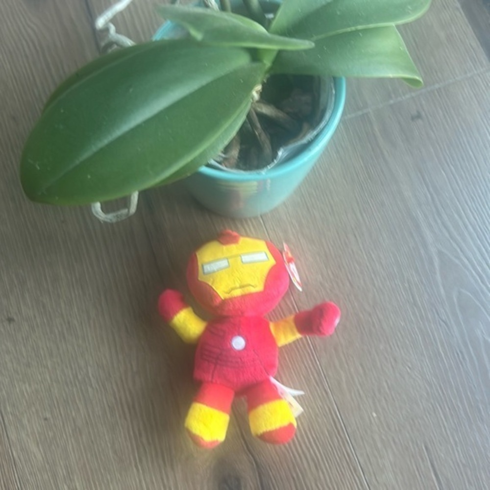 Iron Man Beanie Baby Key Chain !!